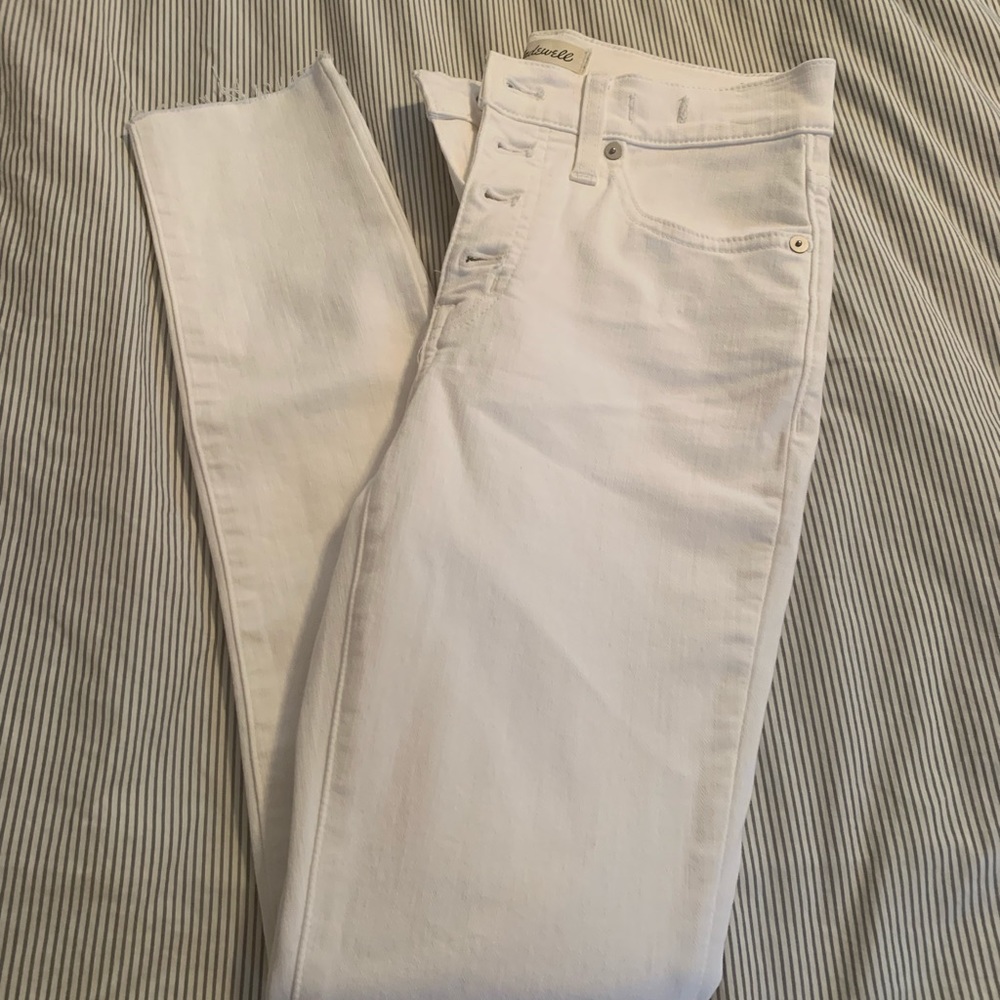 Madewell white skinny jeans